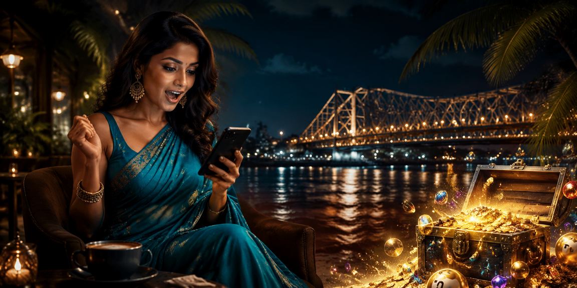 Players enjoying 15280 promotions on mobile near Howrah Bridge, Kolkata