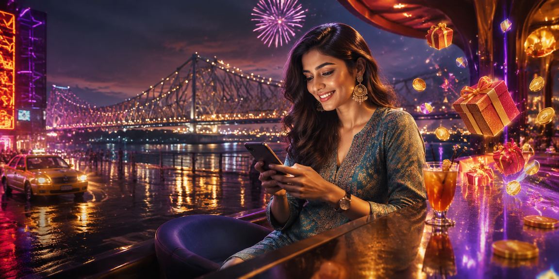 Mobile user engaging with online casino platform in Kolkata