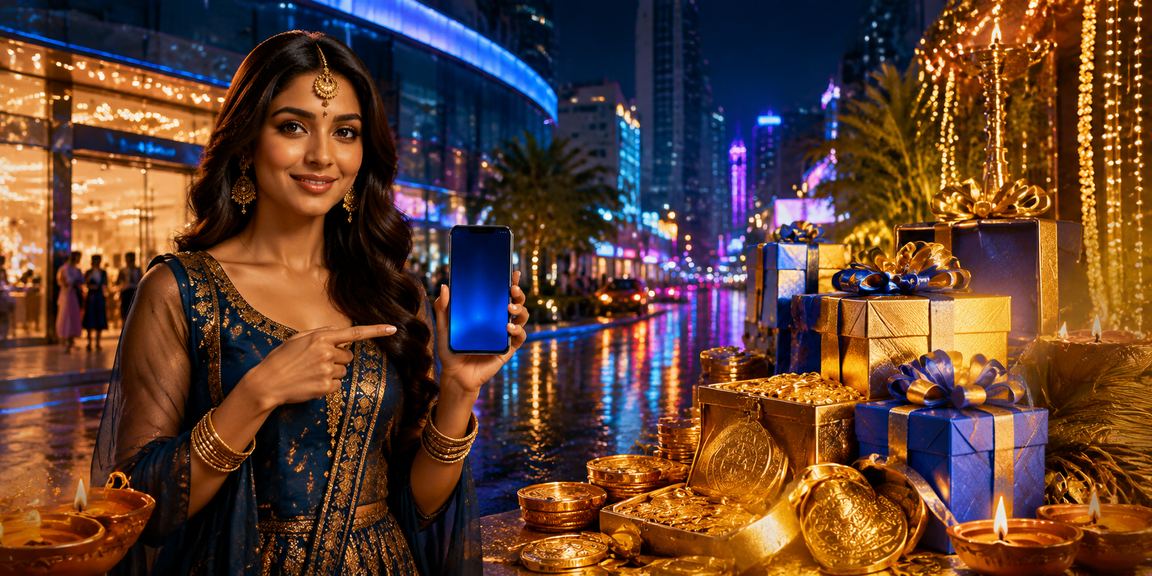 Player completing UPI payment during Diwali season promotions in Mumbai